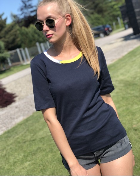Triko dámské Tommy Hilfiger tmavě modré